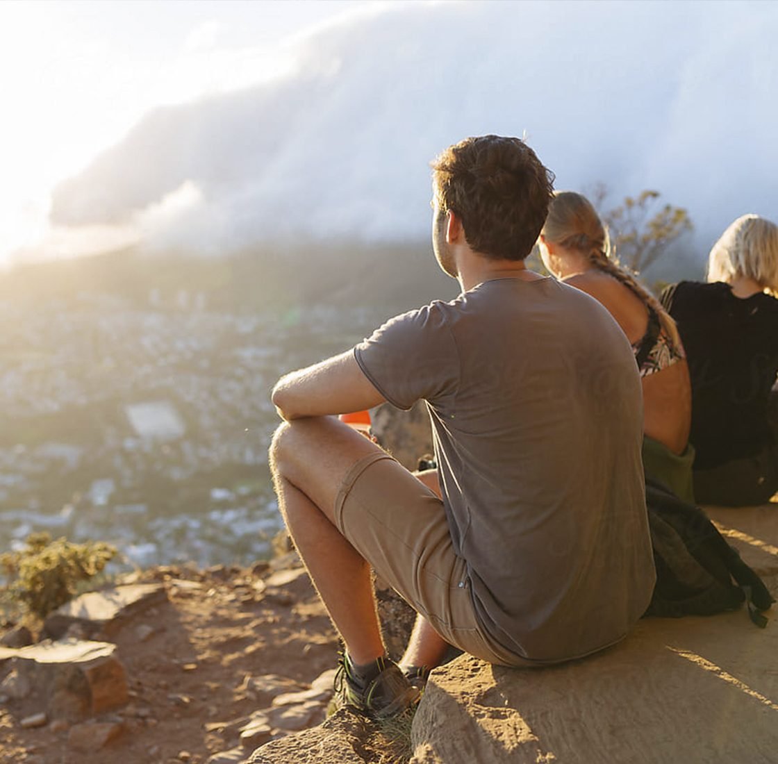 Looking out over a wide view, a nod to the idea of always exploring